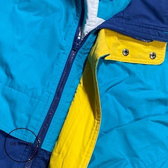 TOWN Craft Men's Vintage Full Zip Windbreaker Jacket Size XL Blue - Picture 3 of 8